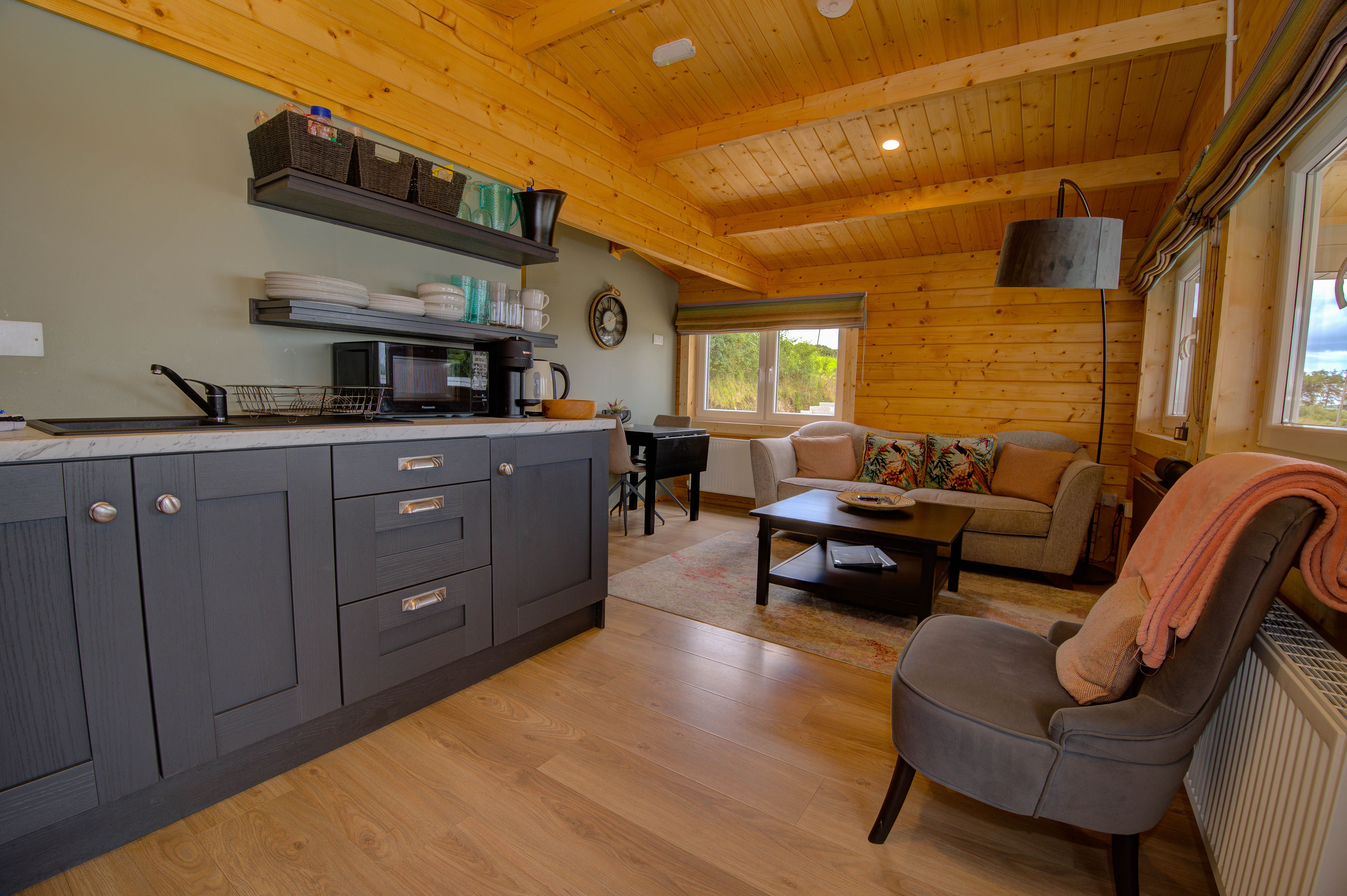 Rae’s open-plan kitchen and living space