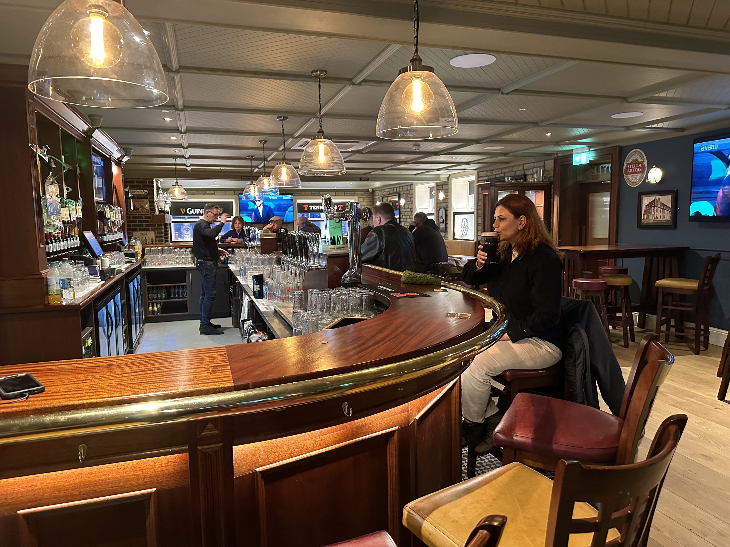 Inside the bar at the Carrigart Hotel