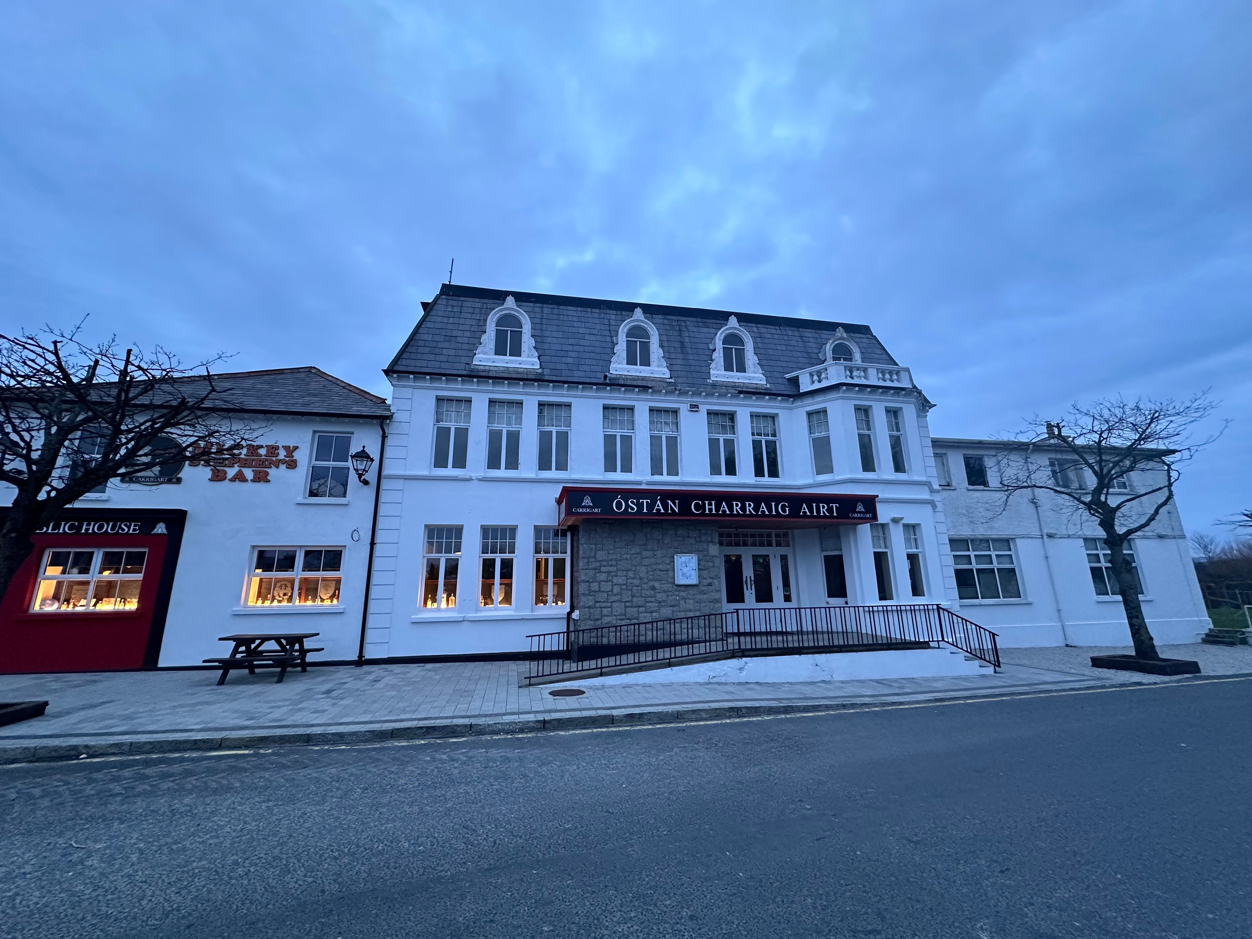 The Carrigart Hotel at dusk